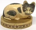 Estee Lauder Ivory Series Contented Cat Cinnabar Solid Perfume Compact Full