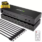 HDMI KVM Switch, 8 in 1 Out USB 2.0 HDMI KVM Switcher Box Support 4K@30Hz