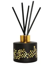 Vivience Gold Spotted Black Bottle Diffuser, in English Pear & Freesin Aroma