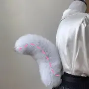 Fox Fur Tail Waist Plushly Animals Fox Tail Cosplay Props Bendable Lifelike Tail