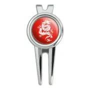 Tribal Dragon Asian Golf Divot Repair Tool and Ball Marker