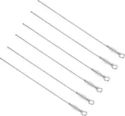 6Pcs Stainless Steel BBQ Skewers Durable Spring Barbecue Sticks for Outdoor Grilling Long Skewer Tool for Kebab and Meat Heat Resistant for Camping