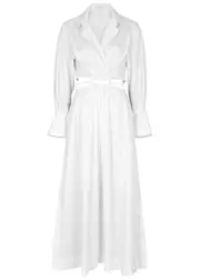 Jonathan Simkhai Alex Cut-out Cotton-poplin Maxi Dress - White - XS XS