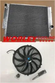 QLD-Aluminum radiator + fan for BMW E36 M3 / Z3 /325TD /320 323 328 1992-1999 MT