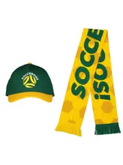 Socceroos Scarf And Cap Set