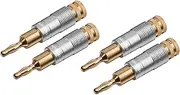 Clicktronic Premium Speaker Banana Plugs 4-Piece Set