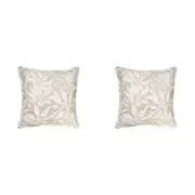 2PK Linen House Esperance Leaf European Pillowcase 65x65cm - Natural