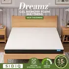 Dreamz Double Bed Mattress Queen Single Soft Gel Memory Foam Cetified Washable