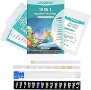 GAOQSEMG 10 in 1 Ammonia Water Test Kit for Aquarium,150 Strips Freshwater Saltwater Fish Tank Test Strips for Testing Ammonia,pH,Hardness,Nitrite,Nitrate,and More