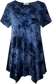 [LARACE] Womens Swing Tunic Tops Loose Fit Comfy Flattering T Shirt