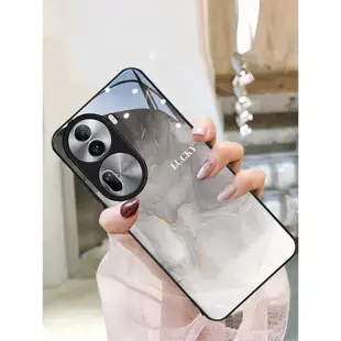 金箔水墨適用于oppo reno11pro手機殼新款reno10時尚reno9簡約find x7高端ultra超火ins風se女神x6十爆款套男