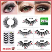 5Pairs False Eyelashes Long Thick Wispy Volume Strip Dramatic Lashes AUS