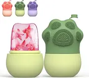Ice Roller for Face Eye Reusable Ice Mold for Face Puffiness Relief Ice Face Roller Silicone Ice Holder Skin Care Massage Tool (GREEN)