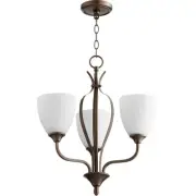 Quorum International 6127-3-86 Jardin Mini Chandelier Oiled Bronze