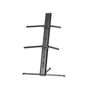 Adam Hall Sks22xb Premium 117cm Double Rack Stand For Keyboard - Black