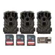 Cam Browtine 14MP Trail Camera Bundle 1080p 32GB Memory Card 3Pack Card Reader 3