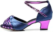 [DKZSYIM] Women's Latin Dance Shoes Female's Ballroom Salsa Performance Sandals,Model 6117