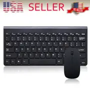 Slim Multimedia 2.4G Wireless Keyboard and Cordless Mouse Kit for MAC PC Laptop