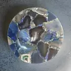 Blue Agate Stone Round Side Table Top Agate center Sofa Coffee Table Top Decors