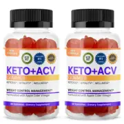 (2 Pack) Keto+ACV Gummies - Keto Apple Cider Vinegar Gummies