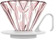 ElephantNum HERO Petal Glass Coffee Dripper V60 Barista Pour Over Hand Pink