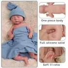 18" Full Body Silicone Reborn Baby Boy Doll Pink Skin Sleepy Lifelike Cute Baby