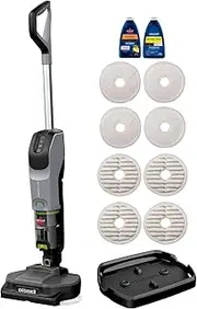 BISSELL SpinWave + Vac 3964F | Cordless, Hard Floor Spin Mop + Vacuum, Lay-Flat, All-in-One Cleaning, Hard Floor Sanitise Formula Included