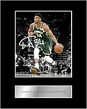 Giannis Antetokounmpo Pre Printed Signature Signed Mounted Photo Display #22 Printed Autograph Picture