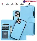 Removable Leather Magnetic Wallet Case For iPhone 16 15 14 13 12 11 Pro Max XS 8