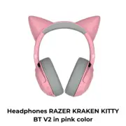 Headphones RAZER KRAKEN KITTY BT V2 in pink color