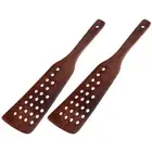 2pcs Wooden Turner Spatula Non Stick Cooking Utensil for Frying Eggs