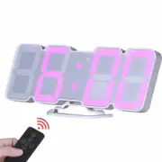 TODO LED Digital Alarm Clock Countdown Timer w/ Remote Control - White