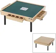 BLITZER BMJ35L-AK Secret Mahjong Table with Sparrow Table That Becomes a Low Table, Dotted Bar Drawer, Place Style Plate Included, 29.1 x 29.1 x Height 14.6 inches (74 x 74 x 37 cm)