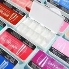 Pcs Gelly Tips Nail Tips Kit Soak Off Clear False Nails Soft Gel Medium Almond