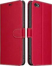 Case for iPhone 6 Plus / 6S Plus - 5.5", Premium Leather Wallet Flip Case Cover Magnetic Closure Compatible with iPhone 6 Plus / 6S Plus (Red)