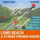 4-STROKE Pole Chainsaw Petrol Chain Saw Tree Pruner Lawn Grass Edger BrushCutter