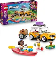 LEGO® Friends Friendship Road-Trip Travel Car 42659 Building Set for Kids, Vehicle Playset with 2 Minidolls, a Puppy Figure, a Trailer and Skateboard Accessories, for Girls and Boys Aged 6 and up