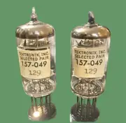 Telefunken 12AU7 ECC82 Tektronix Selected Diamond Bottom NOS NIB Matched Pair