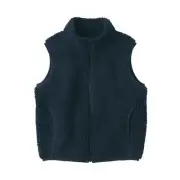 MUJI Kids Boa Fleece Vest Unisex Children CB1LHA4A Dark Navy Kids 110