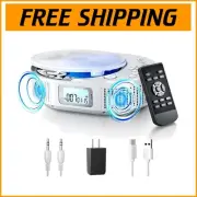 Rechargeable Portable CD Player with Bluetooth & Remote - 5 Playback Options