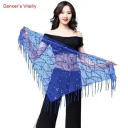 Belly Dance Costumes Sequins Tassel Hip Scarf for Women Belly Dancing Belt