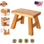 Versatile Small Step Stool - Solid Wood Construction for Home, Garden, & Fishing