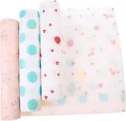 CIYODO 3 Rolls of Kitchen Drawer Paper Mats 30x300cm Oil-Proof Moisture-Proof DIY Cut Decorative Non-Slip Non-Stick