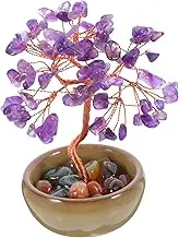 ABOOFAN Crystal Tree Home Decor Chakra Stones Gemstone Bonsai Feng Shui Bonsai Chakra Ornaments Feng Shui Decoration Crystal Purple