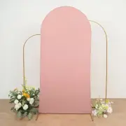 7 ft DUSTY ROSE Matte Fitted Spandex Round Top Arch Backdrop STAND COVER Party