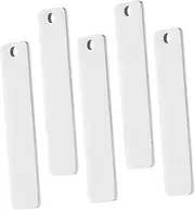[CALLARON] 5PCS Metal Stamping Blanks for DIY Keychains Durable Rectangle Tags Versatile Engraving Blanks for Craft Projects and Unique Designs