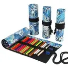Roll Up Pen Bag Makeup Wrap Pencil Bag Pen Curtain Case Storage Pouch