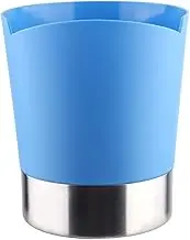 Baxnore Stainless Steel Spoon Cutlery Box, Rustproof Bar Dispensing Box, Spoon Storage Box, Lightweight Storage Box with Paper Cup Holder for Coffee Shop Bar (blue)
