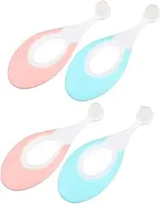 Ipetboom 4 Pack Baby Toothbrush Soft Bristles Baby Toothbrush for Boys and Girls Handle