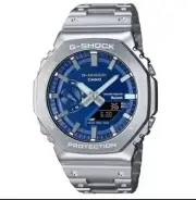 Casio G-Shock Full Metal Steel Blue Dial Solar Bluetooth Watch GMB2100AD-2A